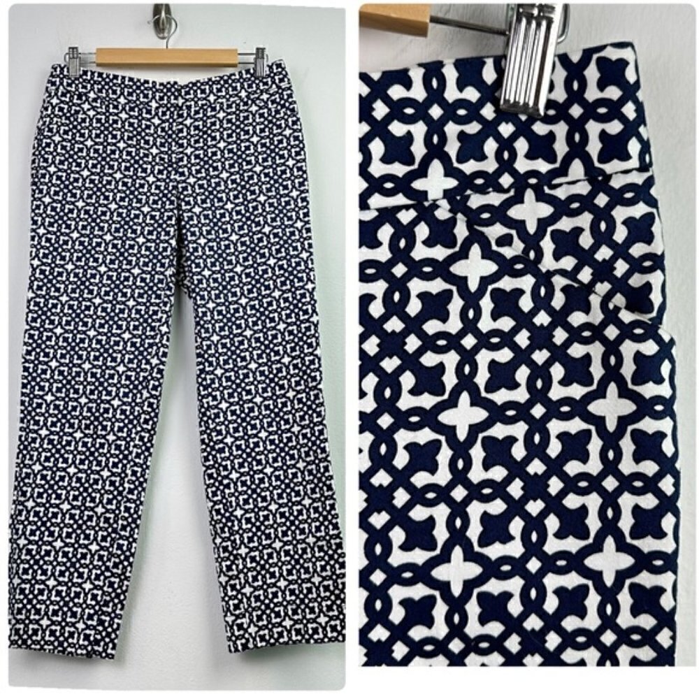 Laundry by Shelli Segal Geometric Pattern Ankle Pants Size 4